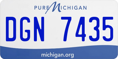 MI license plate DGN7435