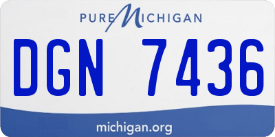 MI license plate DGN7436