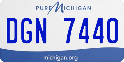 MI license plate DGN7440