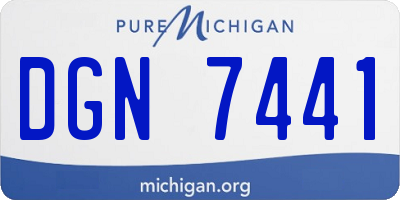 MI license plate DGN7441