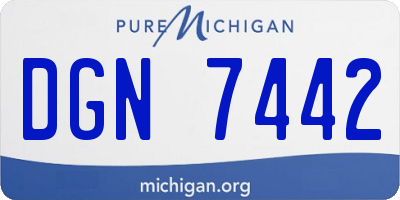 MI license plate DGN7442