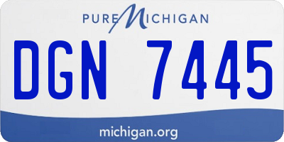 MI license plate DGN7445