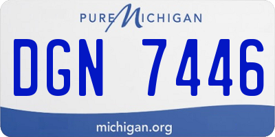 MI license plate DGN7446