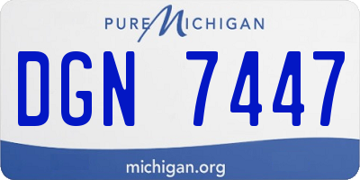 MI license plate DGN7447