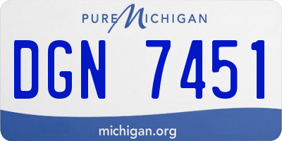 MI license plate DGN7451