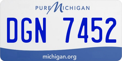 MI license plate DGN7452