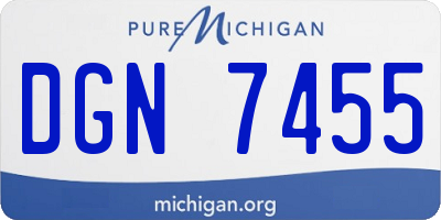 MI license plate DGN7455