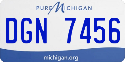 MI license plate DGN7456
