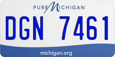 MI license plate DGN7461