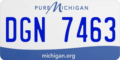 MI license plate DGN7463