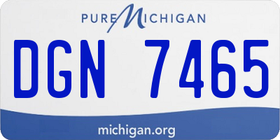 MI license plate DGN7465
