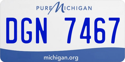 MI license plate DGN7467