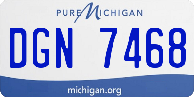 MI license plate DGN7468