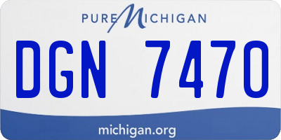 MI license plate DGN7470