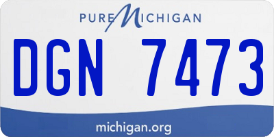 MI license plate DGN7473