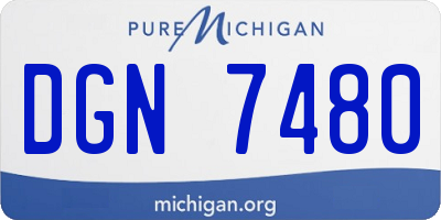 MI license plate DGN7480