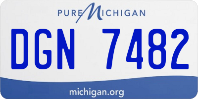 MI license plate DGN7482