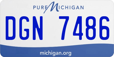 MI license plate DGN7486