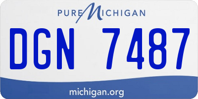 MI license plate DGN7487