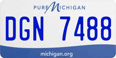 MI license plate DGN7488