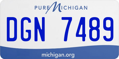 MI license plate DGN7489