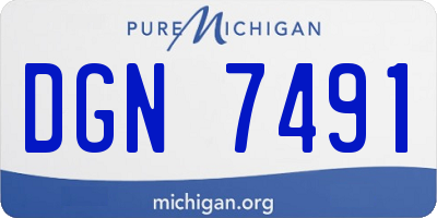MI license plate DGN7491