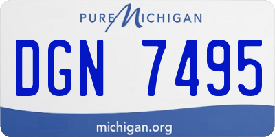 MI license plate DGN7495