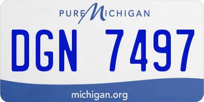 MI license plate DGN7497