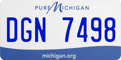MI license plate DGN7498