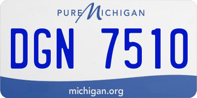 MI license plate DGN7510