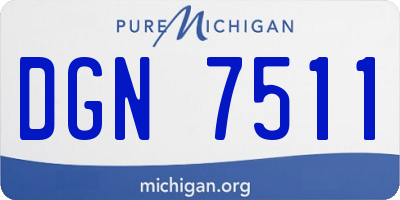 MI license plate DGN7511