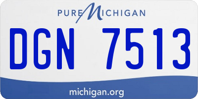 MI license plate DGN7513