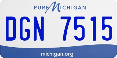 MI license plate DGN7515