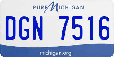 MI license plate DGN7516
