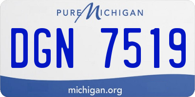 MI license plate DGN7519