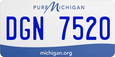 MI license plate DGN7520