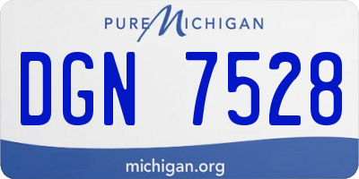 MI license plate DGN7528
