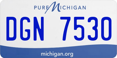 MI license plate DGN7530