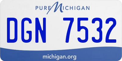 MI license plate DGN7532