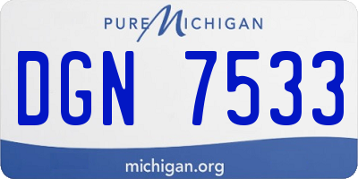 MI license plate DGN7533