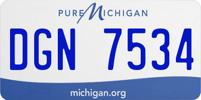 MI license plate DGN7534