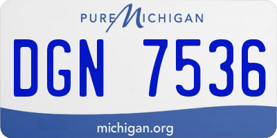 MI license plate DGN7536