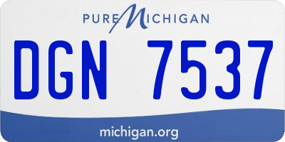 MI license plate DGN7537