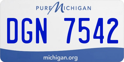 MI license plate DGN7542