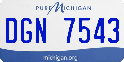 MI license plate DGN7543