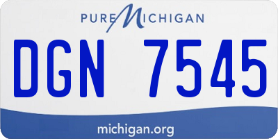 MI license plate DGN7545