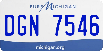 MI license plate DGN7546