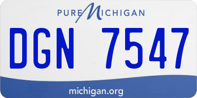 MI license plate DGN7547