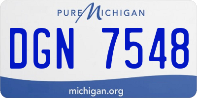 MI license plate DGN7548