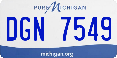 MI license plate DGN7549